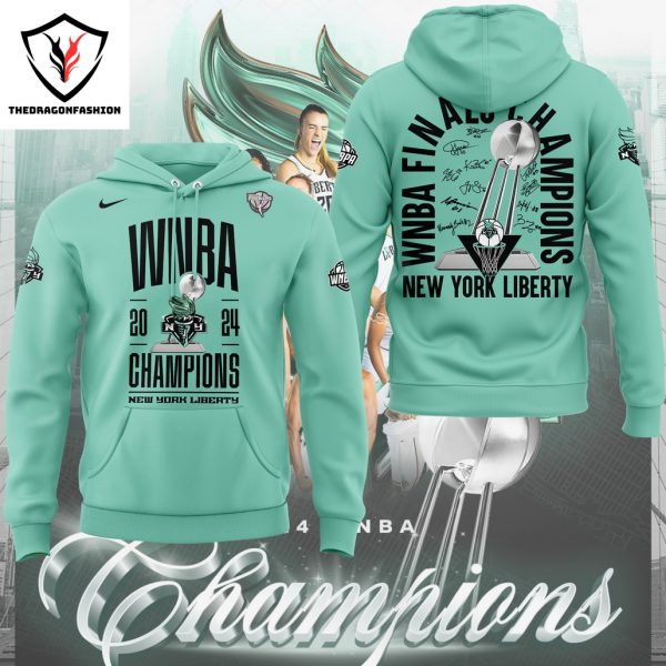 New York Liberty 2024 WNBA Finals Champions Signature Hoodie