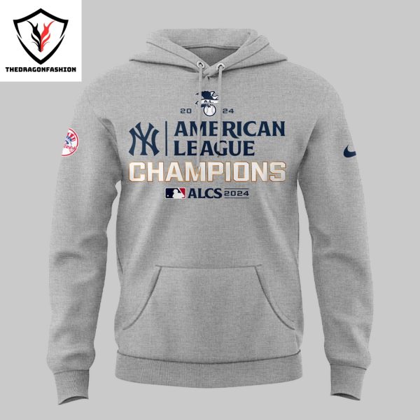 New York Yankees American League Champions 2024 Hoodie – Grey