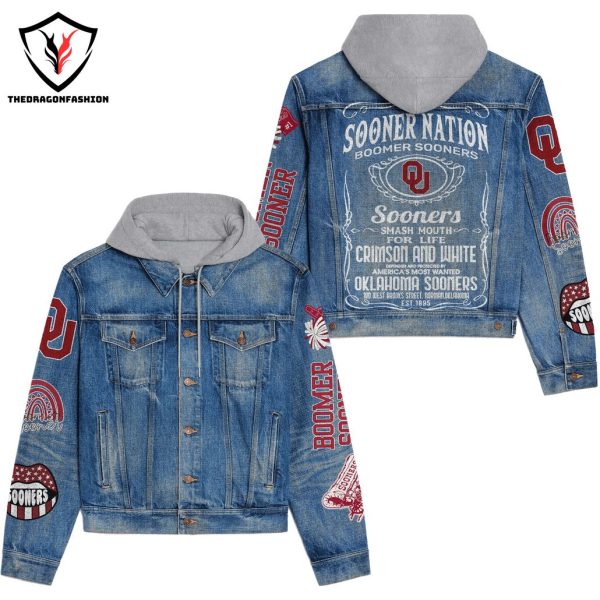 Oklahoma Sooners Nation Boomer Sooners Hooded Denim Jacket