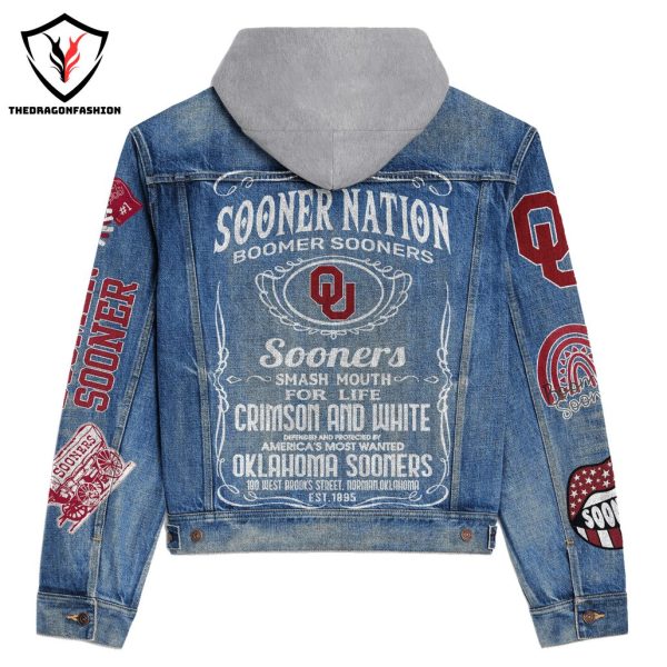 Oklahoma Sooners Nation Boomer Sooners Hooded Denim Jacket