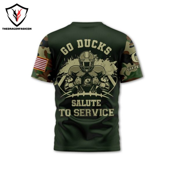 Oregon Ducks – Go Ducks Salute To Service 3D T-Shirt