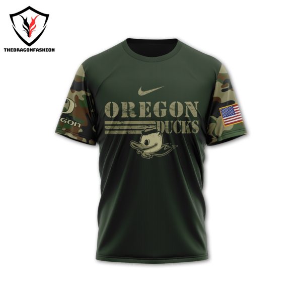 Oregon Ducks – Go Ducks Salute To Service 3D T-Shirt