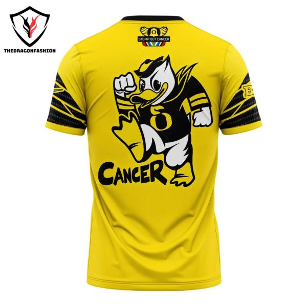 Oregon Ducks – Stomp Out Cancer Heroes 3D T-Shirt – Gold