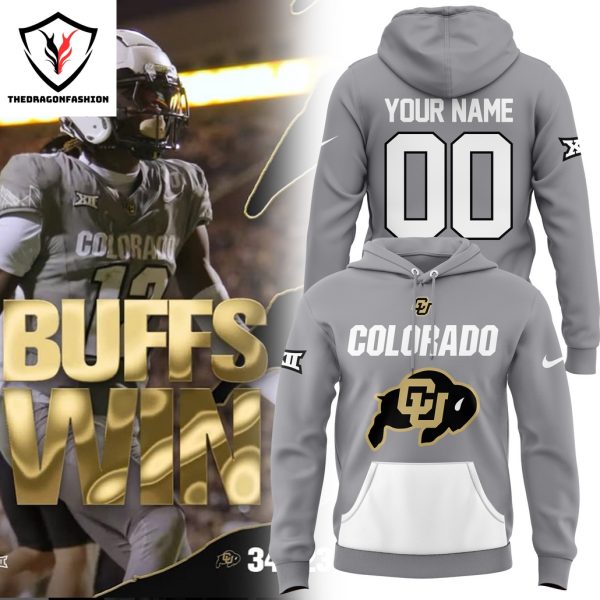 Personalized Colorado Buffaloes Football 2024 Logo Hoodie – Grey