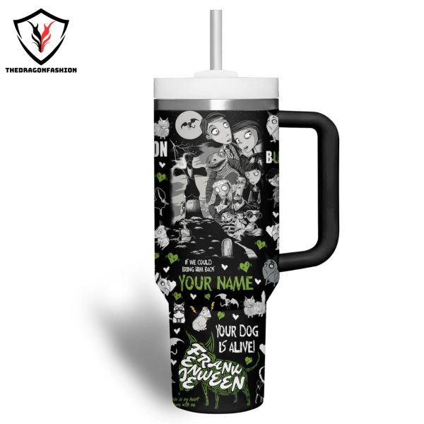 Personalized Frankenweenie Hear Your Dog Is Alive Tumbler With Handle And Straw