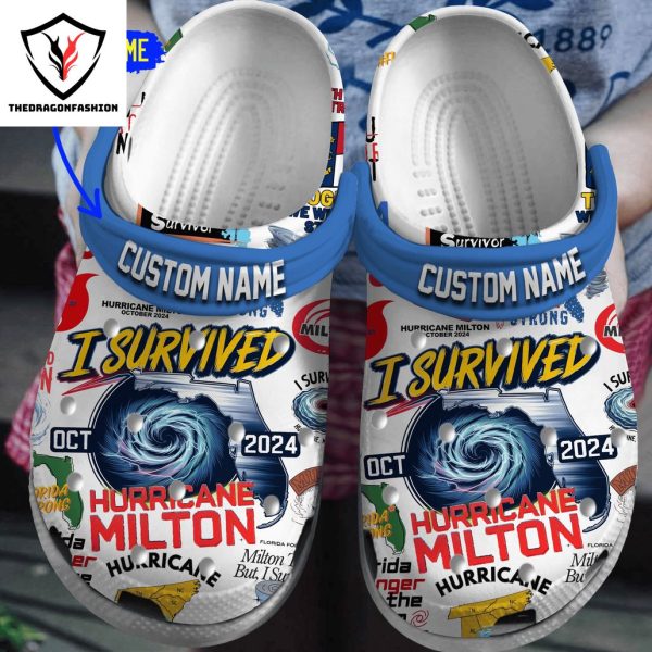 Personalized I Survived Hurricane Milton Crocs