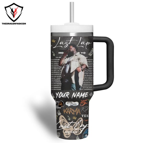 Personalized Rod Wave Last Lap Tumbler With Handle And Straw