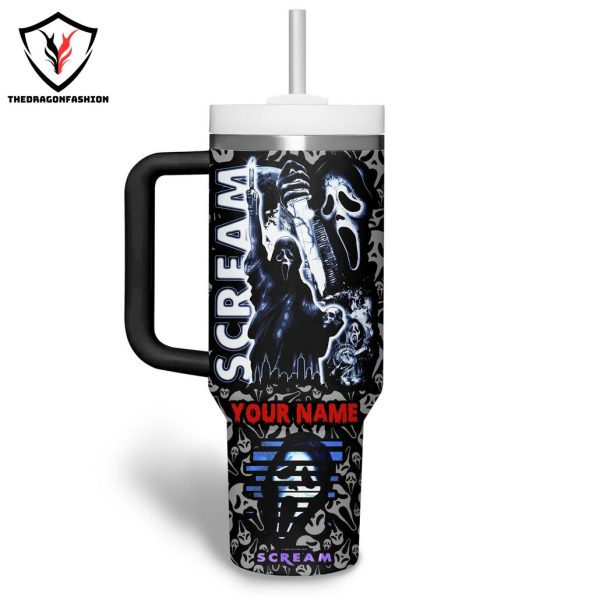 Personalized Scream Stab This Is Gonna Hurt Tumbler With Handle And Straw