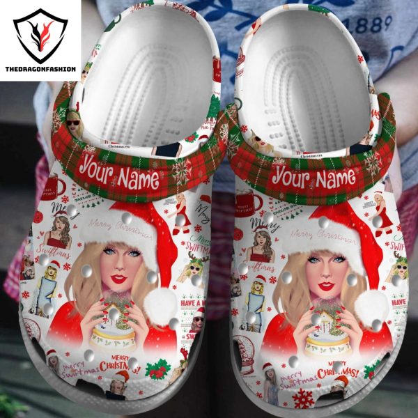 Personalized Taylor Swift Merry Christmas Crocs