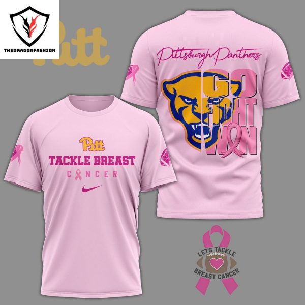 Pittsburgh Panthers – Tackle Breast Cancer Go Fight Win 3D T-Shirt – Pink