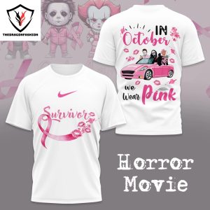 Horror Movie In October We Wear Pink 3D T-Shirt