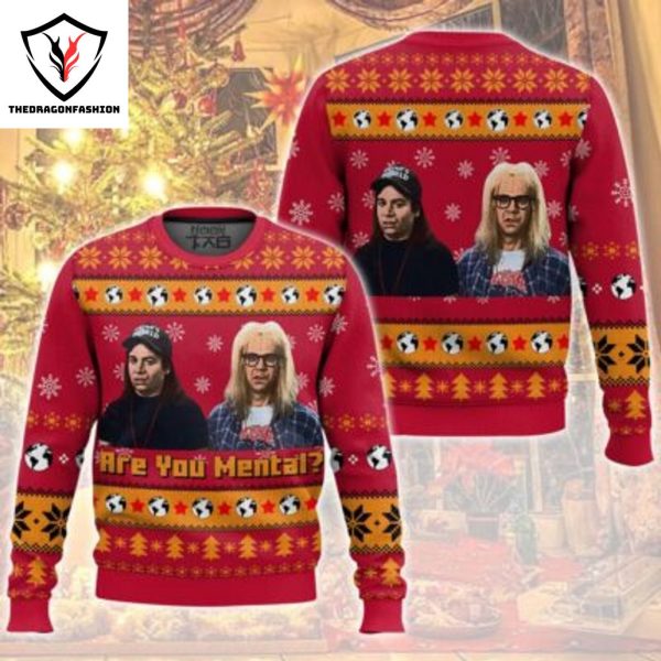 Saturday Night Live-Waynes World Are you Mental Christmas Sweater