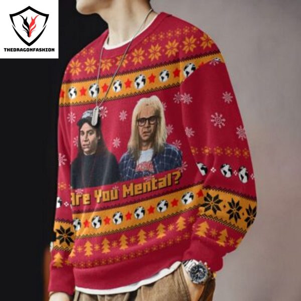 Saturday Night Live-Waynes World Are you Mental Christmas Sweater