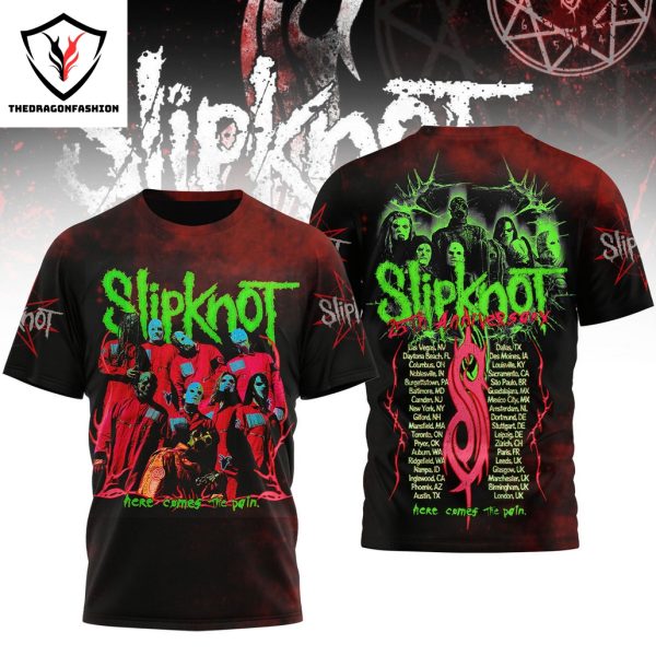 Slipknot Here Comes The Pain 25th Anniversary 3D T-Shirt