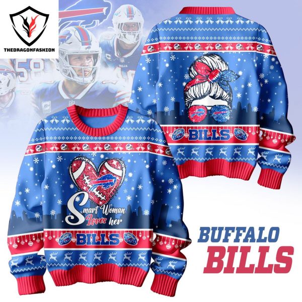 Smart Woman Loves Her Buffalo Bills Sweater