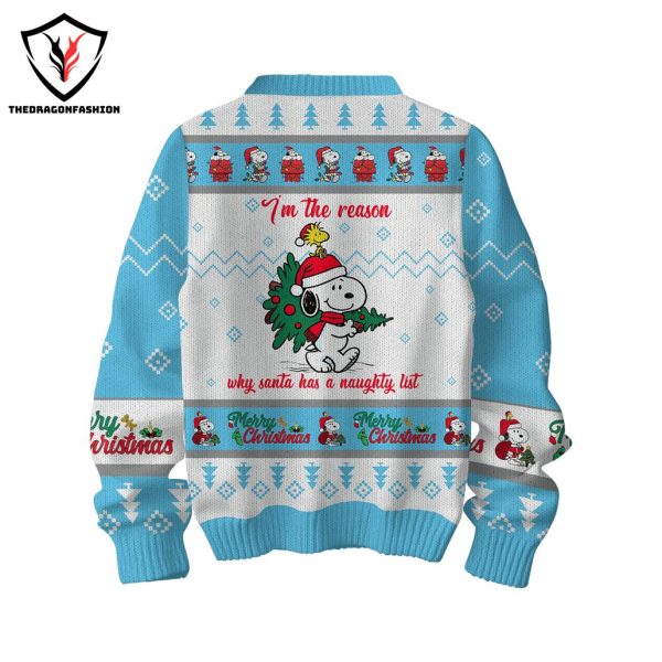 Snoopy Im The Reason Why Santa Has A Naughty List Sweater