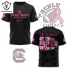 Tackle Breast Cancer – South Carolina Gamecocks Go Fight Win 3D T-Shirt – Pink