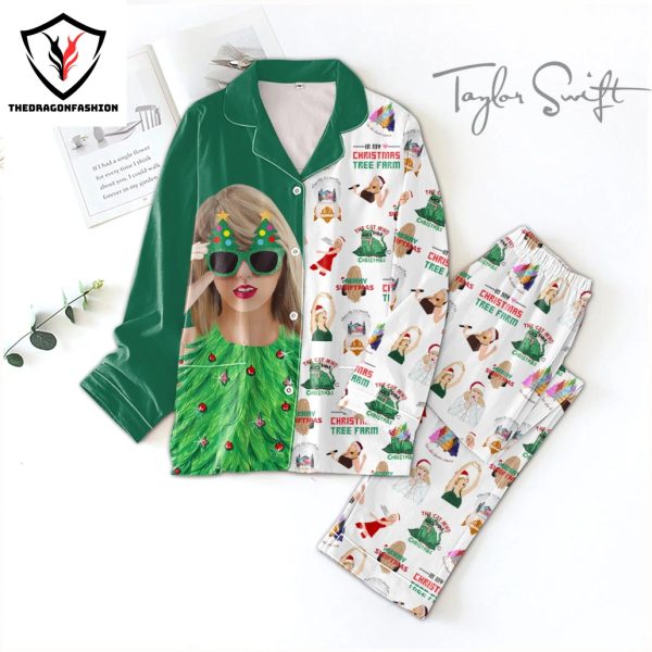 Taylor Swift In My Christmas Tree Farm Pajamas Set