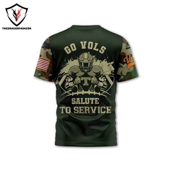 Tennessee Volunteers Go Vols Salute To Service 3D T-Shirt