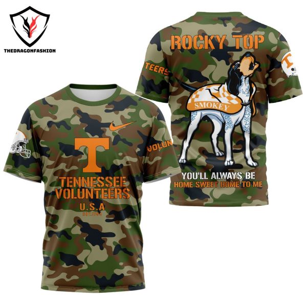 Tennessee Volunteers – Rocky Top You ll Always Be Home Sweet Home To Me 3D T-Shirt