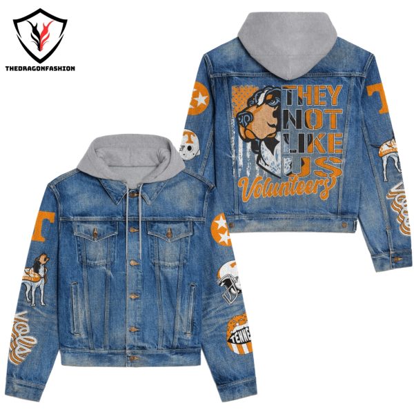 Tennessee Volunteers They Not Like Us Hooded Denim Jacket