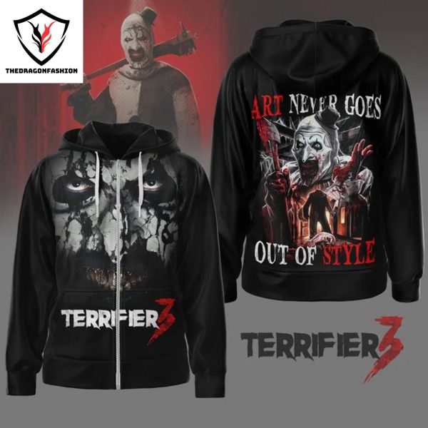 Terrifier 3 Art Never Goes Out Of Style Zip Hoodie