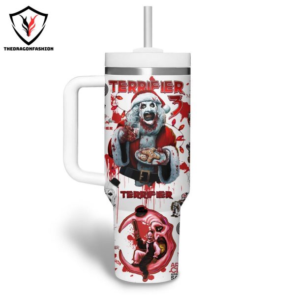 Terrifier 3 Tumbler With Handle And Straw