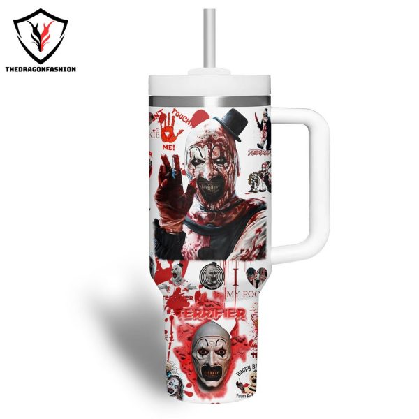 Terrifier 3 Tumbler With Handle And Straw