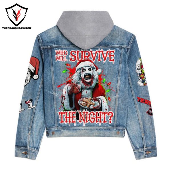 Terrifier – Who Will Survive The Night Hooded Denim Jacket