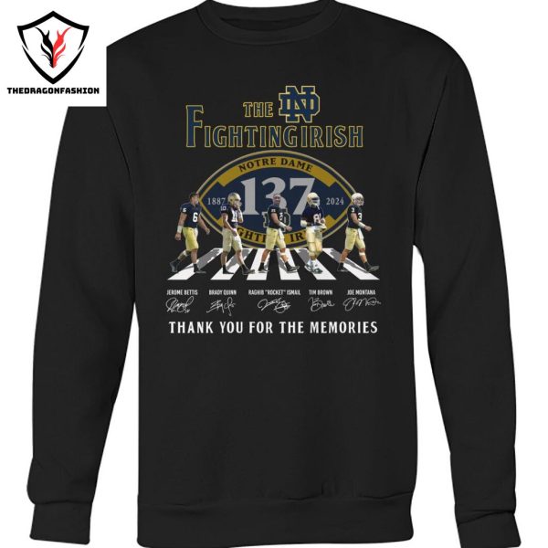 The Notre Dame Fighting Irish 1887-2024 Signature Thank You For The Memories Unisex T-Shirt