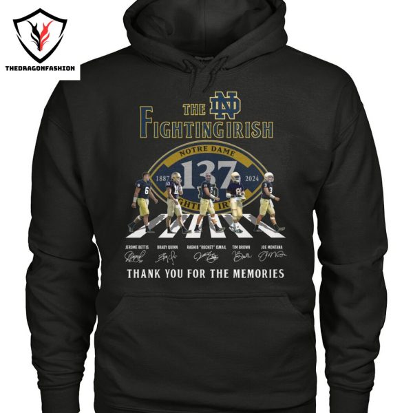 The Notre Dame Fighting Irish 1887-2024 Signature Thank You For The Memories Unisex T-Shirt