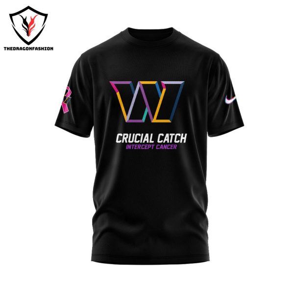 Washington Commanders Crucial Catch Intercept Cancer 3D T-Shirt