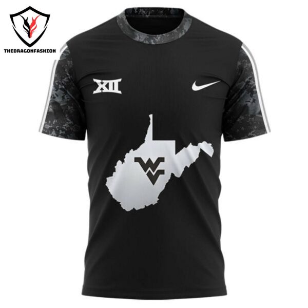 West Virginia Mountaineers 2024 Coal Rush Blackout 3D T-Shirt