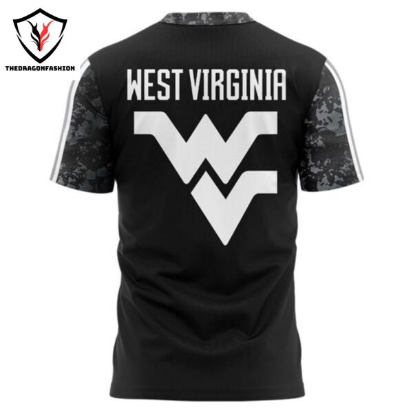 West Virginia Mountaineers 2024 Coal Rush Blackout 3D T-Shirt