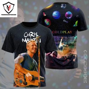 Chris Martin, Coldplay, Music Of The Spheres World Tour 2024 3D T-Shirt