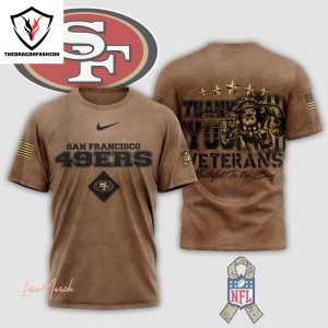 San Francisco 49ers Thank You Veterans Faithful To The Bay 3D T-Shirt