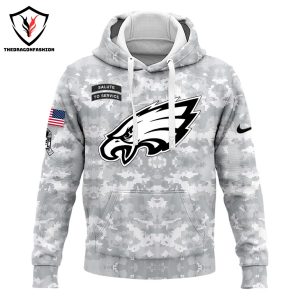 Personalized Philadelphia Eagles Camo 2024 Salute To Service Club Hoodie