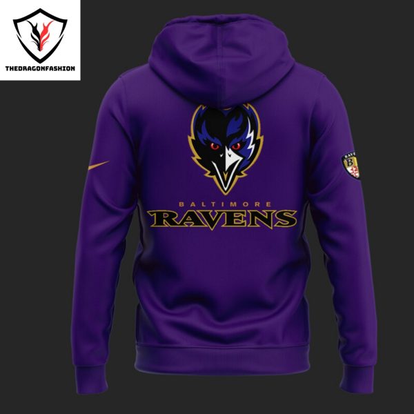 2024 Baltimore Ravens Logo Purple Rising Hoodie