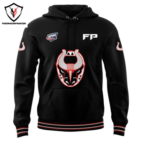 2024 Birmingham Bulls Hockey Design Hoodie – Black