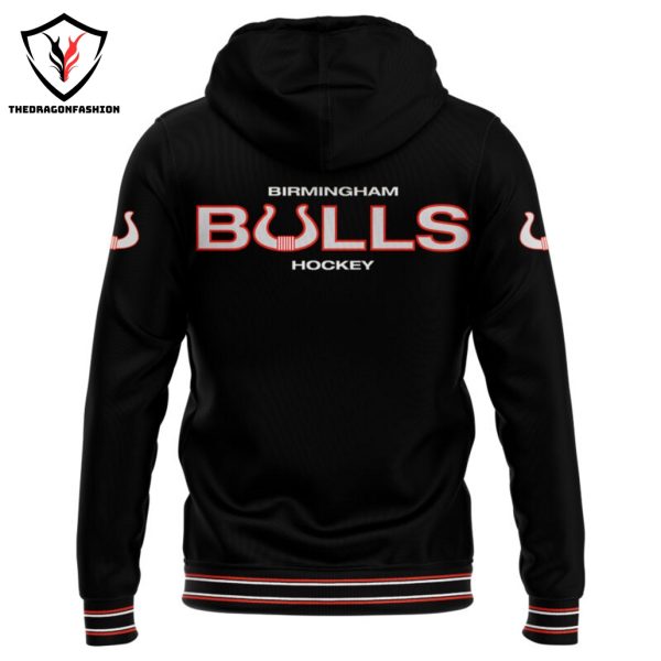 2024 Birmingham Bulls Hockey Design Hoodie – Black