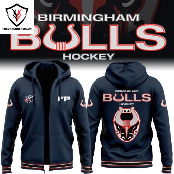 2024 Birmingham Bulls Hockey Design Zip Hoodie