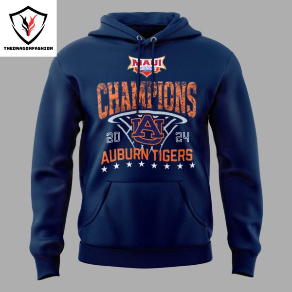 2024 Champions Auburn Tigers Mens Basketball Hoodie – Blue