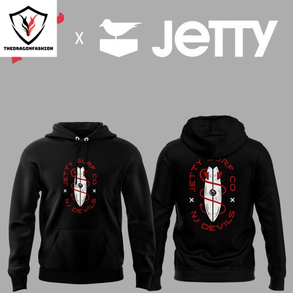 2024 New Jersey Devils x Jetty Logo Design Hoodie – Black