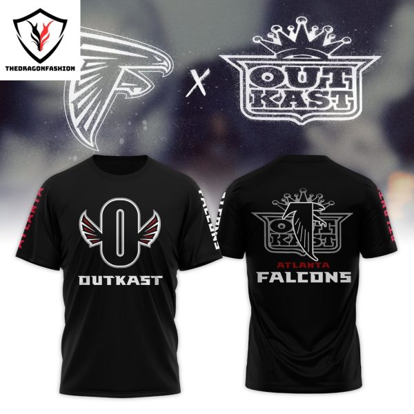 2024 Outkast x Atlanta Falcons 3D T-Shirt – Black