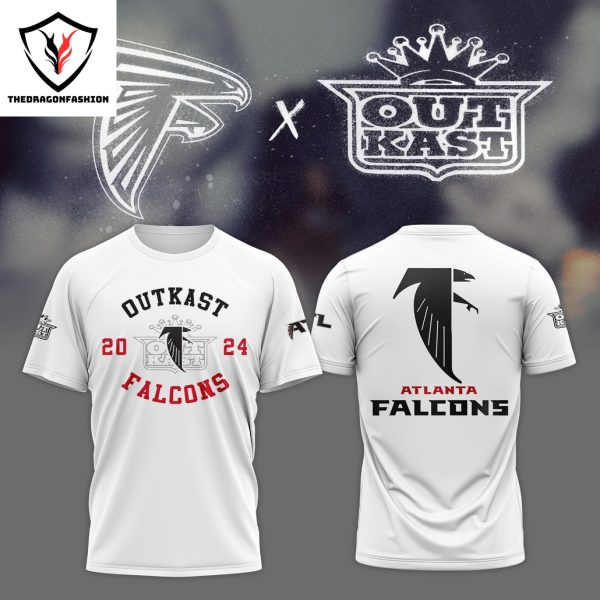 2024 Outkast x Atlanta Falcons 3D T-Shirt – White