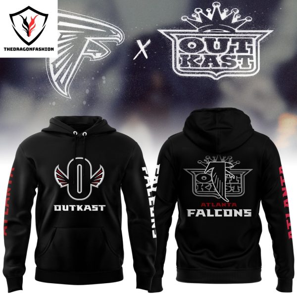 2024 Outkast x Atlanta Falcons Logo Hoodie – Black