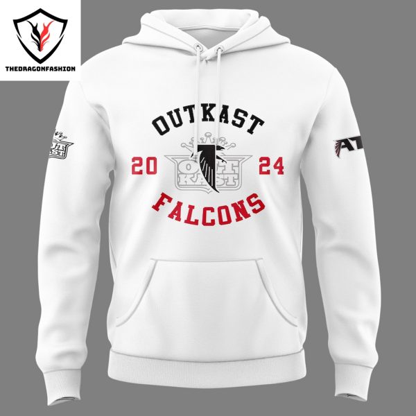 2024 Outkast x Atlanta Falcons Logo Hoodie – White