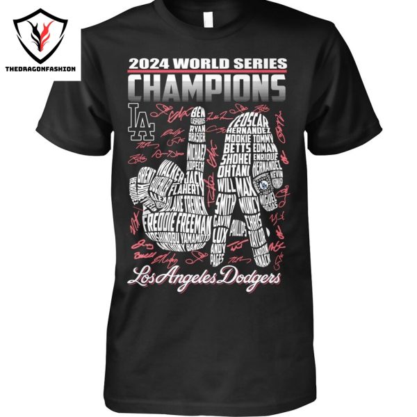 2024 World Series Champions Signature Los Angeles Dodgers Unisex T-Shirt