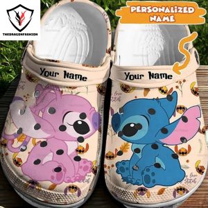 Personalized Stitch And Angel Love Heart Crocs