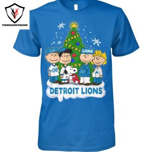 Snoopy Merry Detroit Lions Christmas Unisex T-Shirt